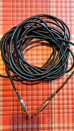 Cavo audio  Proel  doppio jack 6.3 maschio 10 mt.