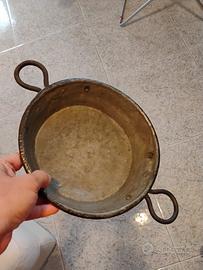 Antiche Casseruole Basse in Rame