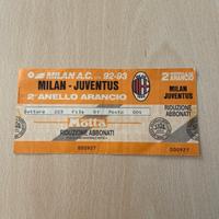 Biglietto Milan - Juventus 1992/93