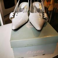 Scarpe decoltè Bata aperta dietro con tacco n 36