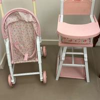 Corolle passeggino + seggiolone + culla