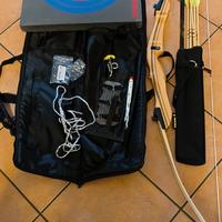 arco olimpico con bersaglio e cavalletto 