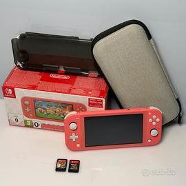 Nintendo switch Lite con 2 giochi e custodie
