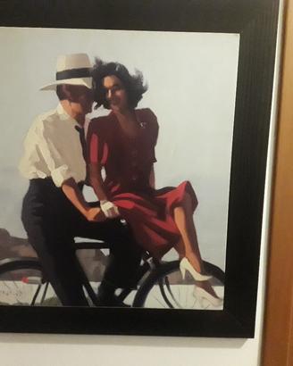 Jack Vettriano Dipinto a Olio " Lady Hazy Dais"