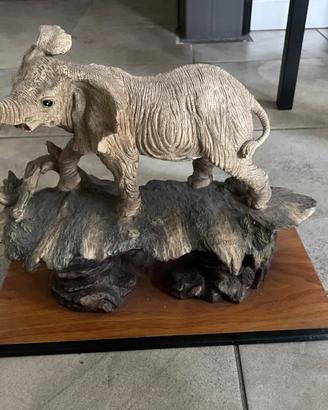 Statua decorativa elefante firmata Xinrong