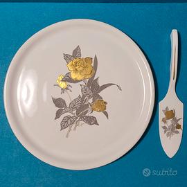 Vassoio LIMOGES + Paletta in Porcellana Anni '90