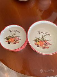 NUOVO SET PIATTI CON TERRINA"MINESTRONE"