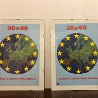 4 cornici a giorno in vetro (30 x 40)