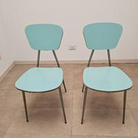 coppia Sedie originale anni '40  azzurre
