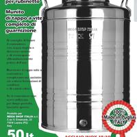 contenitore acciaio olio 50 litri Inox 18/10 italy