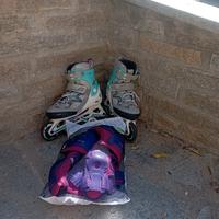 pattini a rotelle+ protezioni 