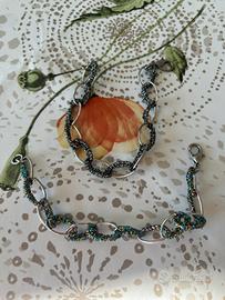 Set 2 bracciali maglia metallica