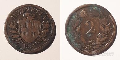 Svizzera 2 rappen, 1851