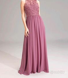 Abito lungo rosa antico tg.XL da cerimonia