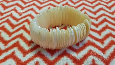 Bracciale, braccialetto elastico madreperla