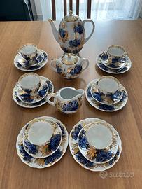 Set da tè in oro cobalto 22K