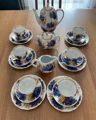 Set da tè in oro cobalto 22K