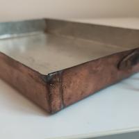 Rostiera rettangolare in rame stagnato