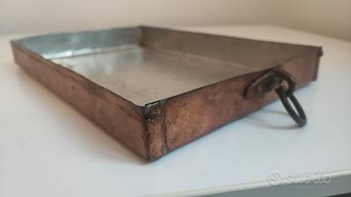 Rostiera rettangolare in rame stagnato