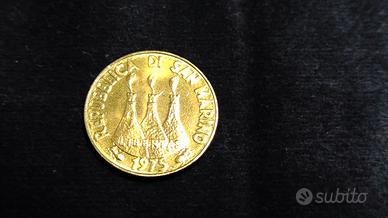 20 LIRE-"SAN MARINO"-ANNO 1975-FDC-ROTOLINI DA 50