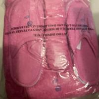 accapatoio+ ciabbatine+fascia per capelli+ spugne