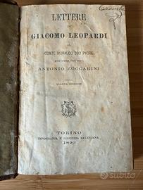 Lettere di Giacomo Leopardi –Quarta edizione  1893