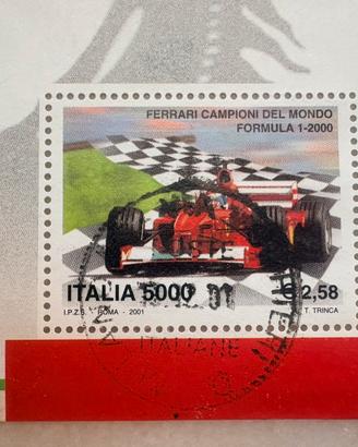 Francobollo commemorativo Ferrari 2000