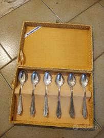 6 CUCCHIAINI PLACATI ARGENTO