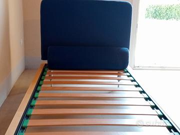 letto imbottito singolo doimo + rete a doghe