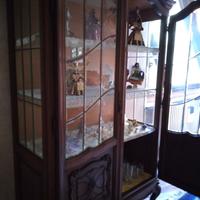 Credenza Mogano / vetrinetta cristallo 110x50x200