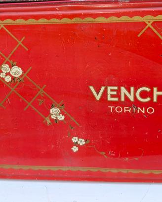 Scatola in latta Vintage Venchi Torino 