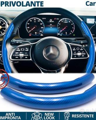 COPRIVOLANTE per MERCEDES in FIBRA CARBONIO Blu