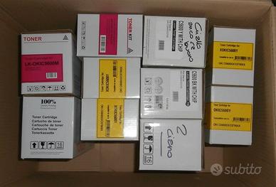 10 TONER PER OKI C5600 /C5700 CIANO GIALLO MAGENTA