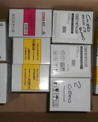 10 TONER PER OKI C5600 /C5700 CIANO GIALLO MAGENTA
