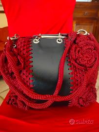 BORSA BORDOUX FATTA A MANO A UNCINETTO 