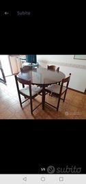 tavolo rotondo allungabile con 4 sedie