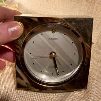 SEIKO orologio da tavolo con sveglia in ottone 