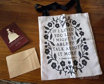 Borsa tote bag Orgoglio Pregiudizio Darcy bigliett
