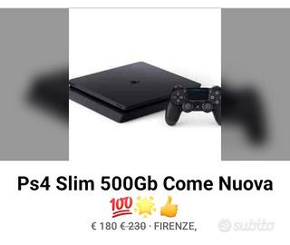 PS4 slim 500GB Come nuova