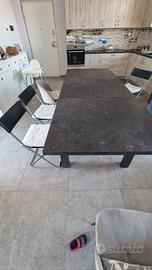 Tavolo da pranzo estendibile artigianale (90x180 -