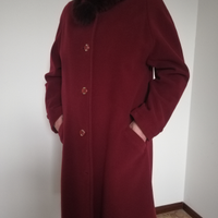 Cappotto donna, color rosso bordò. Tg 48
