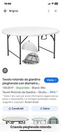Tavolo rotondo pieghevole