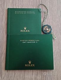 Libretti+bollino orologio Rolex GMT master 