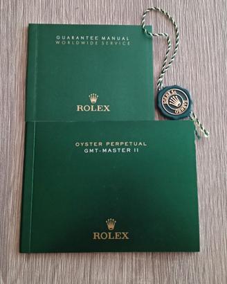 Libretti+bollino orologio Rolex GMT master 
