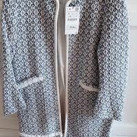 soprabito ZARA bianco blu