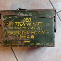 Scatola Latta porta munizioni esercito 