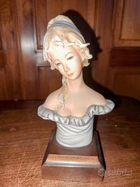 PORCELLANA CAPODIMONTE - mezzobusto di ragazza