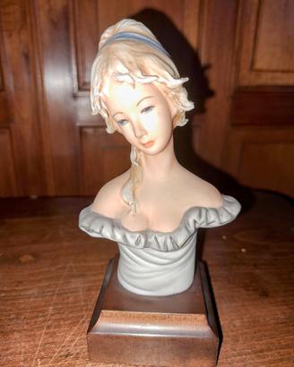 PORCELLANA CAPODIMONTE - mezzobusto di ragazza