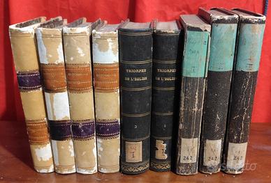 Lotto di 9 libri antichi dell' ottocento.