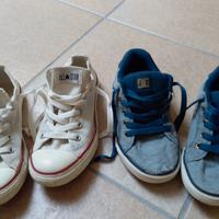 2 paia di scarpe n° 33 All Star DC shoes